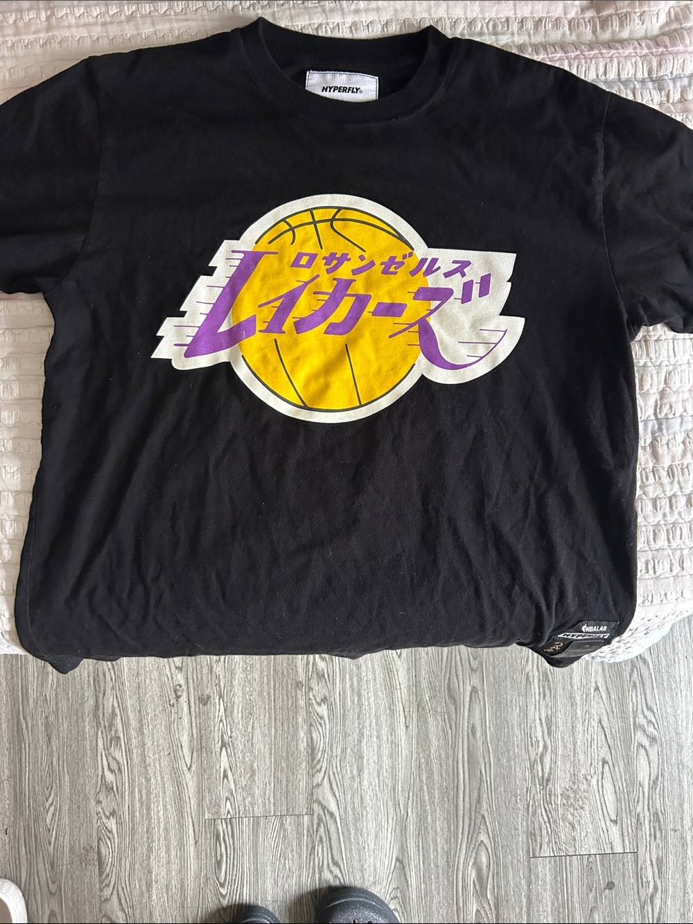 Hyperfly Los Angeles Lakers Black Graphic Tee